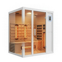 2 Person Extendable FAR Infrared Sauna for Home, Hemlock Wood Low EMF 6 Carbon Heaters Indoor Saunas with LED Lights, Bluetooth Speaker, Digital Control Panel, and Seating Bench — How It Works