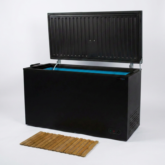 Cold Plunge Tub Engineered for Year-Round Recovery, Built-In Chiller, Ozone Sanitization, Weatherproof — Studio Shot