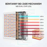 Red Light Therapy Full Body Panel, 480/630/660/810/830/850/1060Nm Blue Red near Infrared Light Device with 480 Dual Chip Clinical Grade Leds, Remote Control, Timer for Face, Body, BO-2400 — How It Works
