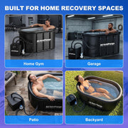 1/3 HP Ice Bath Chiller & 148 Gal Oval Cold Plunge Tub Kit
