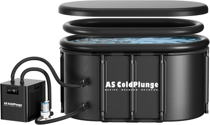 1/3 HP Ice Bath Chiller & 148 Gal Oval Cold Plunge Tub Kit